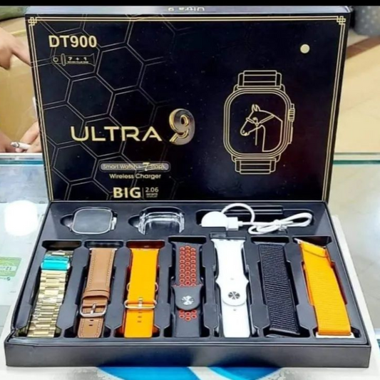 DT 900 7 In 1 Strap Ultra 9 Smart Watch